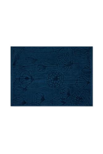 Coincasa πετσέτα χεριών μονόχρωμη βαμβακερή με floral pattern 55 x 40 cm - 007376345 Σκούρο Μπλε